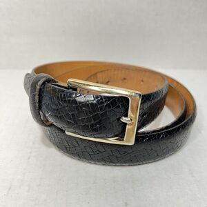 Martin Dingman Alligator Grain Italian Calfskin Belt Mens 105/42 Black Leather